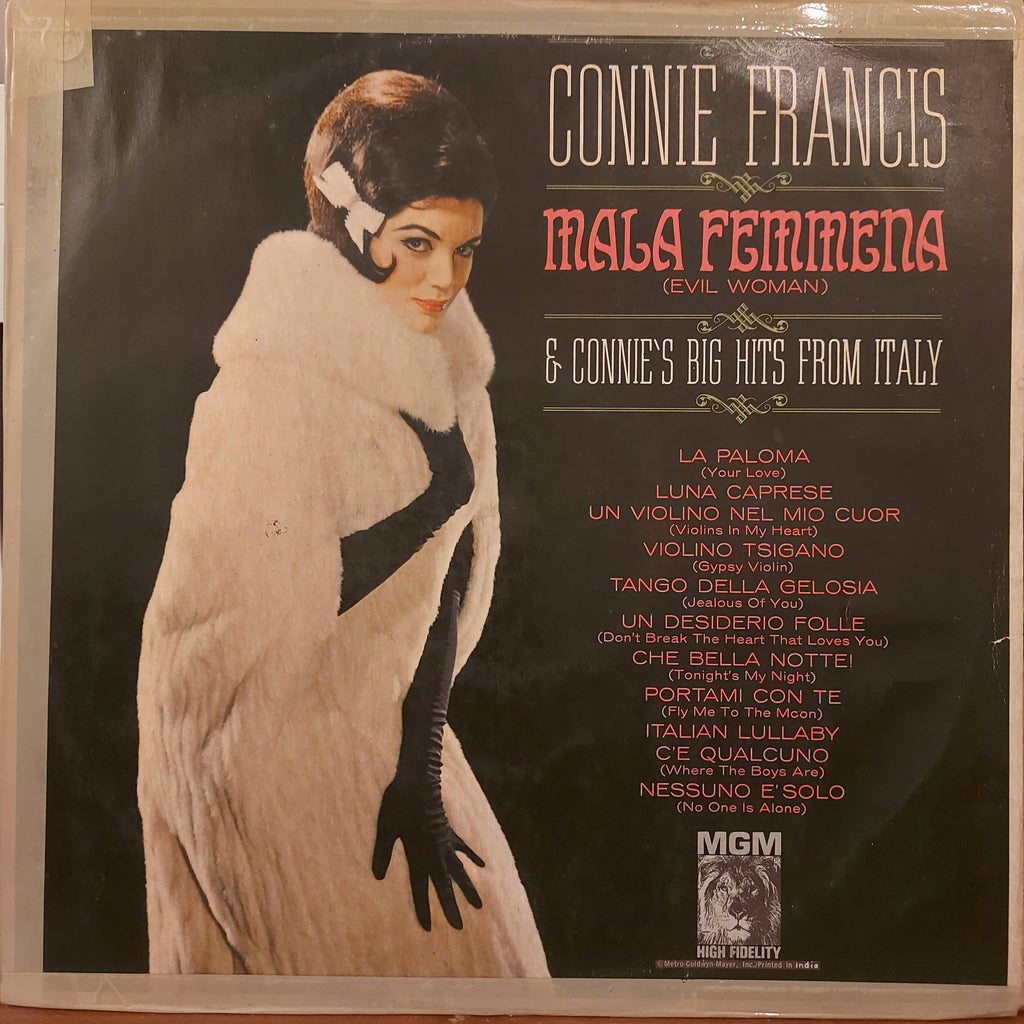 Connie Francis – Mala Femmena (Evil Woman) & Connie's Big Hits From Italy (Used Vinyl - VG)