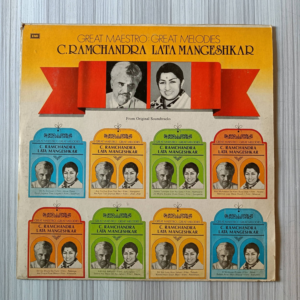 C. Ramchandra & Lata Mangeshkar – Great Maestro : Great Melodies (Used Vinyl - VG) AD