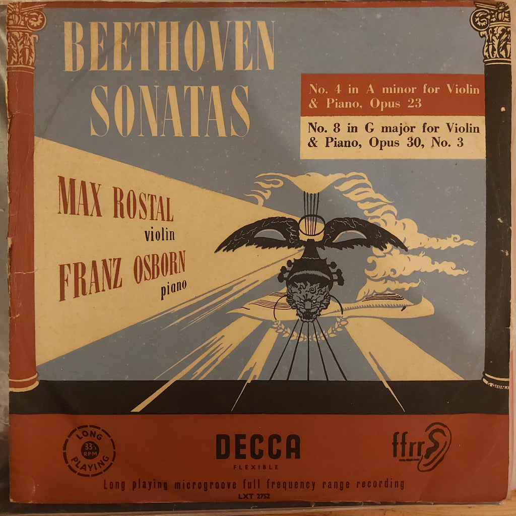 Beethoven, Max Rostal, Franz Osborn – Beethoven Violin Sonatas, Op. 23 & Op. 30, No. 3 (Used Vinyl - G) JS