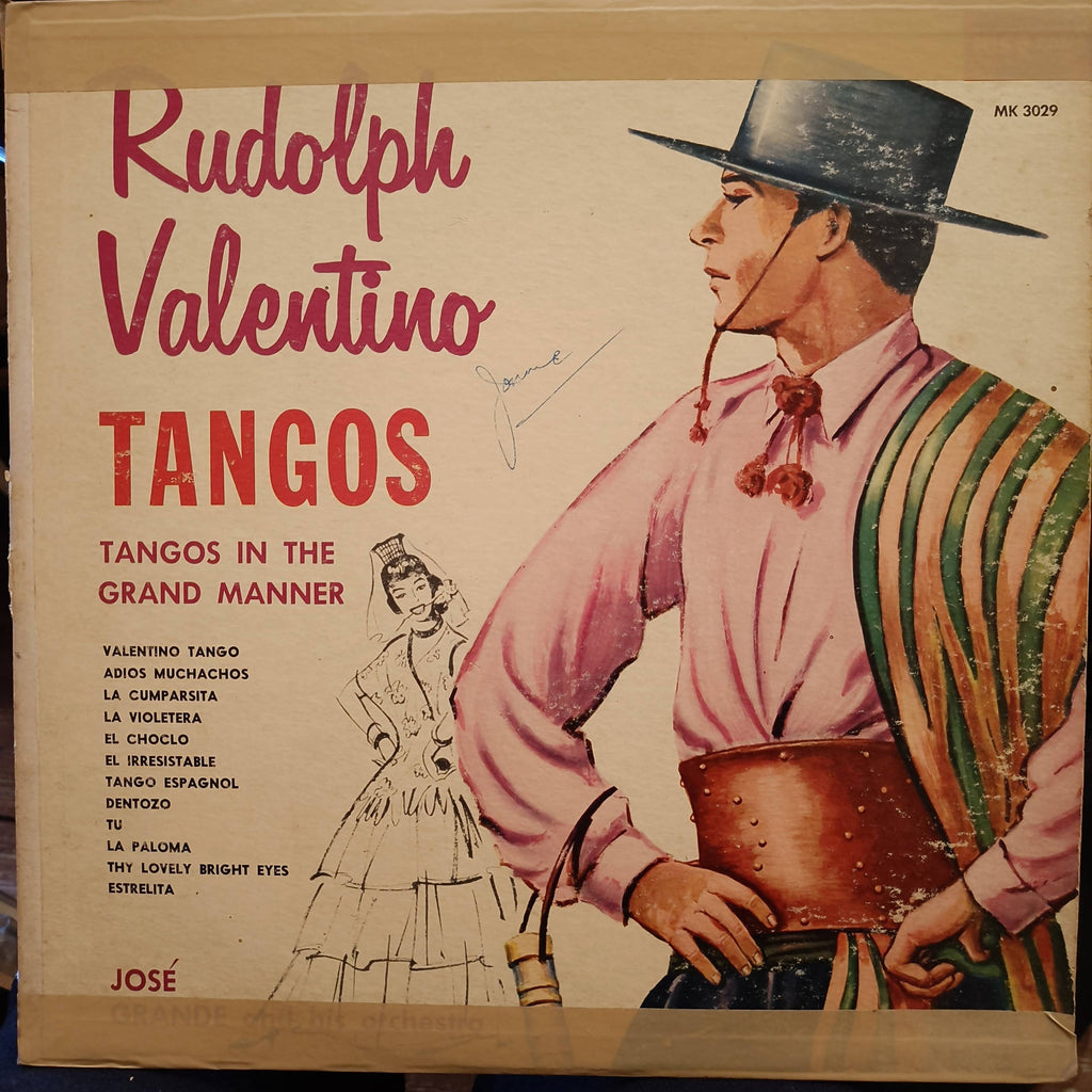 José Grande And His Orchestra – Rudolph Valentino Tangos (Used Vinyl - G) JS