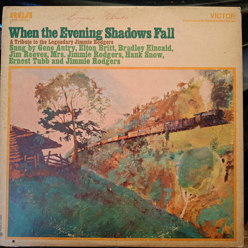 Various – When The Evening Shadows Fall - A Tribute To The Legendary Jimmie Rodgers (Used Vinyl - VG) JS