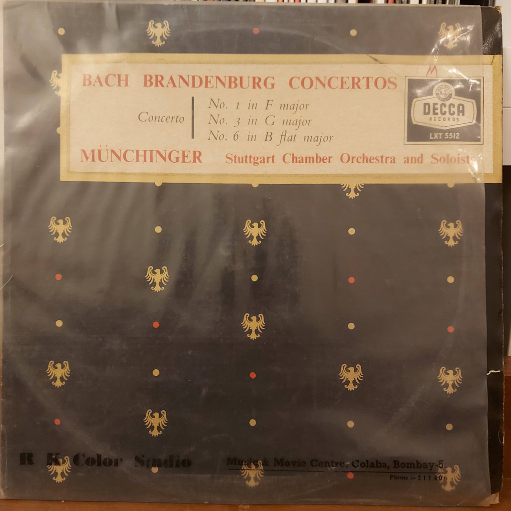 Bach - Karl Münchinger Conducting The Stuttgart Chamber Orchestra – Brandenburg Concertos Nos. 1, 3 & 6 (Used Vinyl - VG)